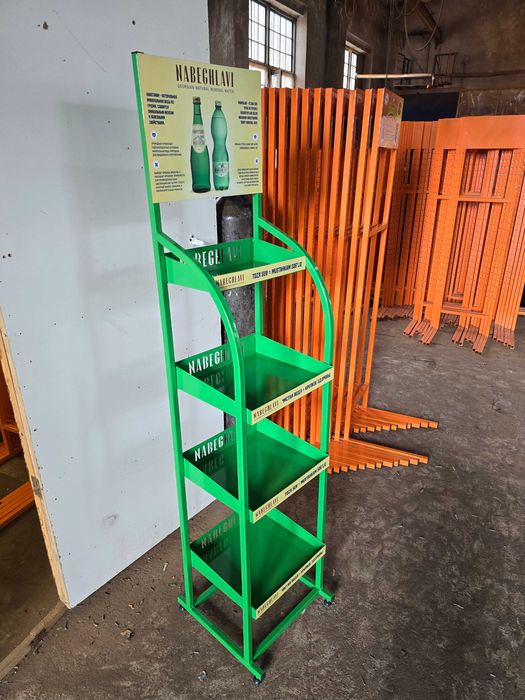 Торговая стойка с корзинами, стеллаж