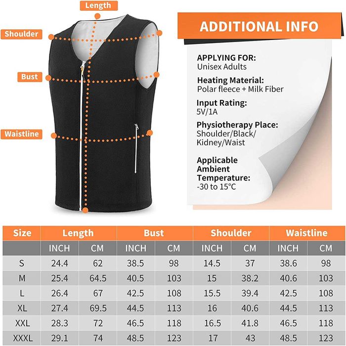 Жилетка с подгряване ISOPHO за мъже и жени