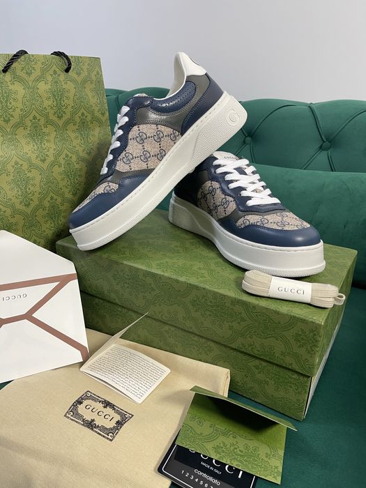 Adidasi Gucci GG piele naturala 100% Full Box colectie noua