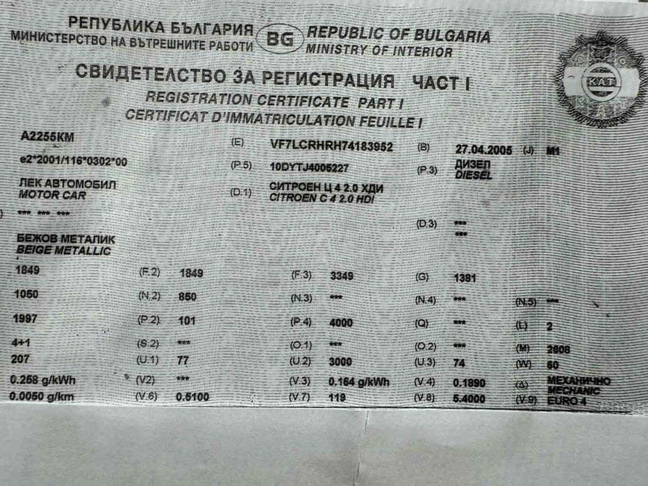 Ситроен Ц4 дизел 2.0д