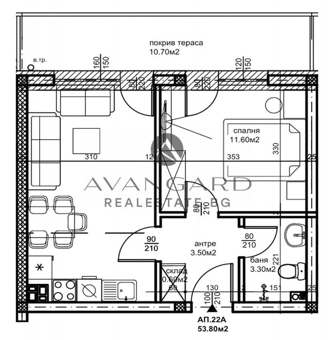 Продава се Двустаен апартамент в Пловдив, Беломорски - 61 кв.м за 1069 €/кв.м - Снимка #1