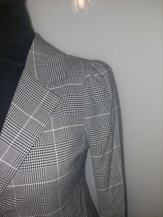 Sacou office dragon cu sclipici gri,umeri bufanti