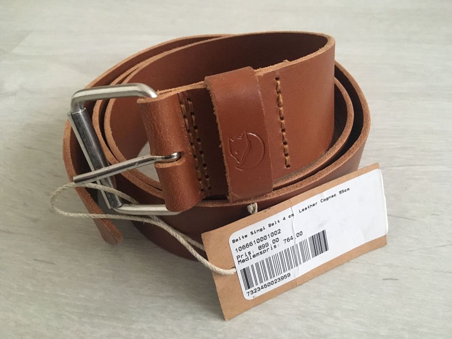Vind curea Fjallraven Singi 4cm piele Coniac 85cm.Unisex