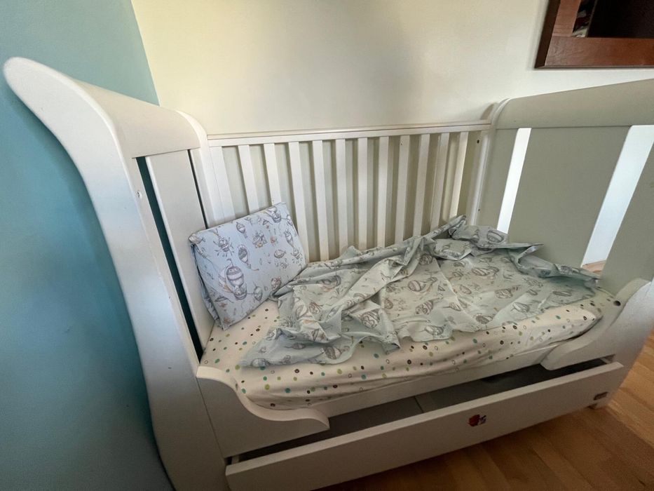 Pătuț bebeluș Tutti Bambini, Pernă +saltea Aero Sleep