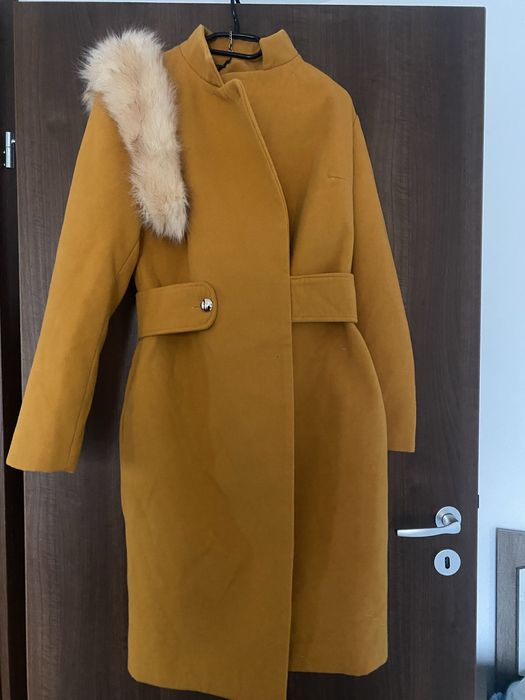 Palton dama cu blana detasabila