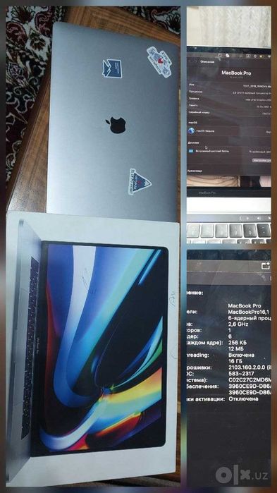 Название модели:	MacBook Pro   Идентификатор модели:	MacBookPro16,