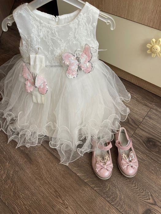 Нова Бебешка официална рокля с обувки