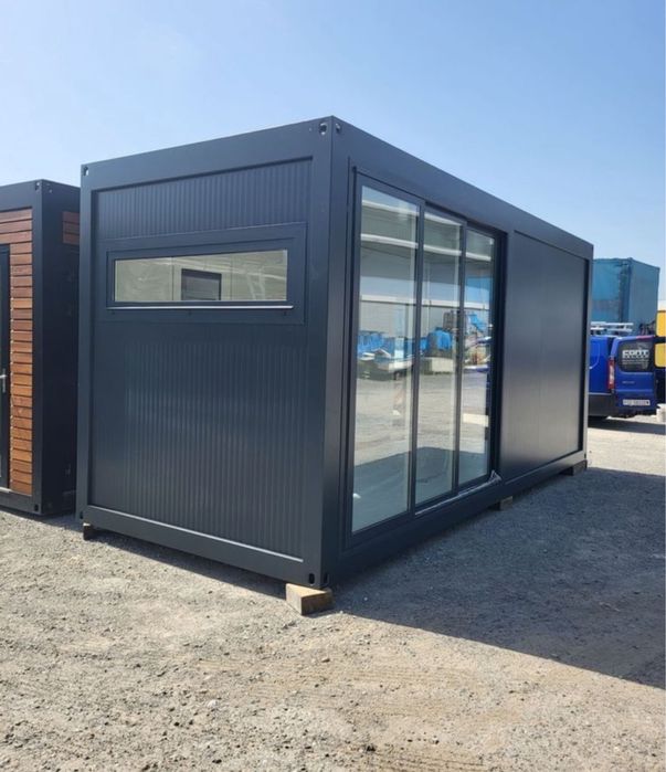 Vand containere modulare standarde tip birou paza santier la pret bun