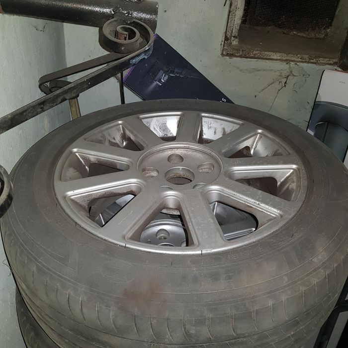 Jante aliaj 5x112 R16 cu anvelope Michelin 205/55 R16