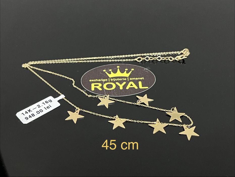 Bijuteria Royal CB : Lant stelute aur 14k 585   2,16 gr