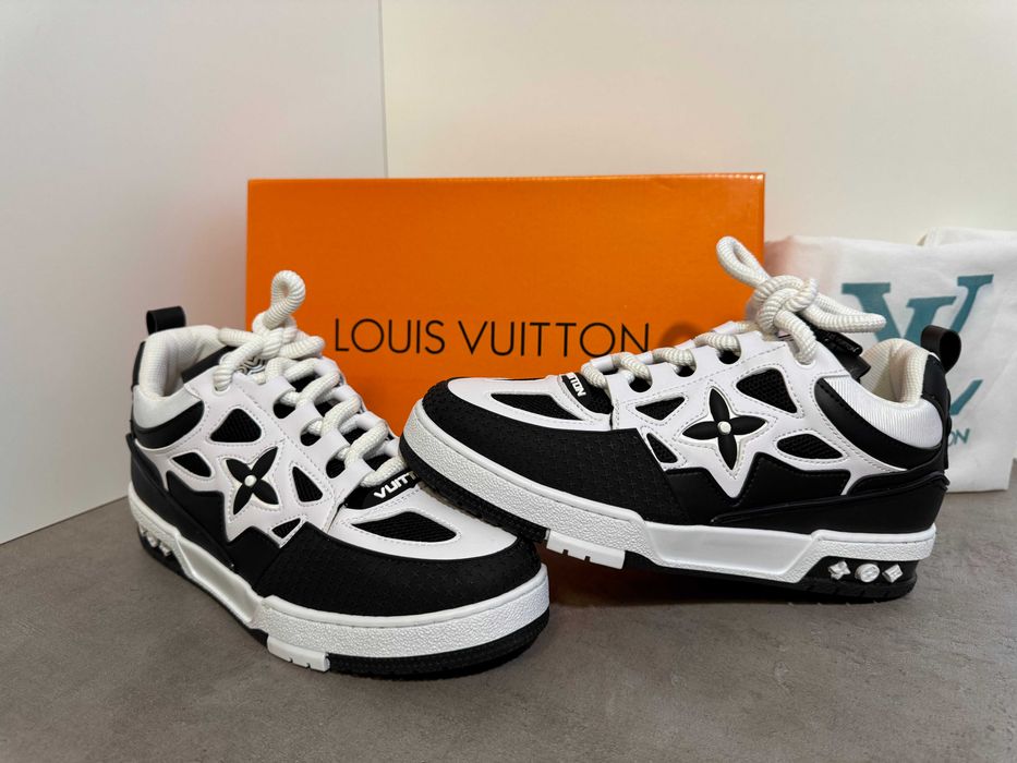 Adidasi Louis Vuitton Skate LV Black & White Nou - Full Box