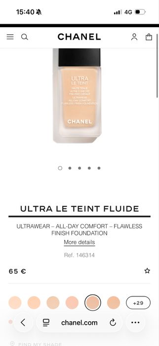 CHANEL fond de ten ultra le teint 30ml All day ultra comfort, 100% originale, noi, batch code verificabil, makeup chanel
