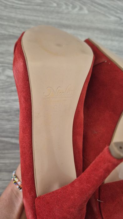 Pantofi rosii dama 39 piele noi