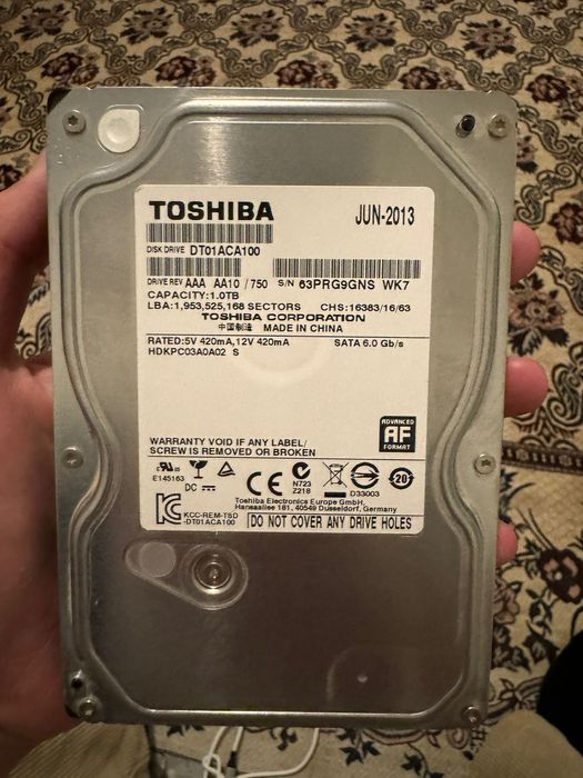 Hdd 1 TB срочное обьявление
