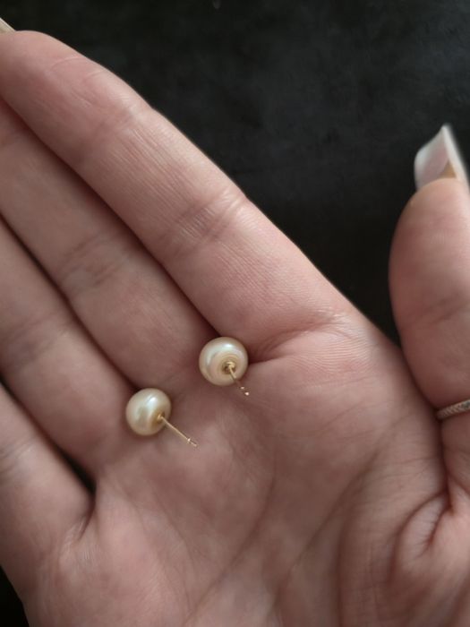 Set lant +cercei aur 18 kt cu perle