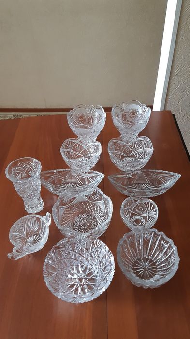 Ваза пара хрустальная