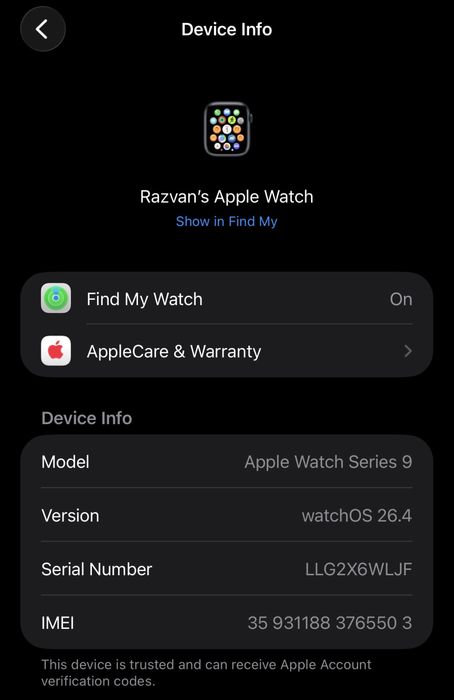 Apple Watch Series 9 Cellular 45mm + bratara Milanese originala
