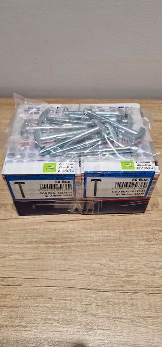 Şurub cap T 35mm special pt fixat panouri gard - M 8x80 ZA