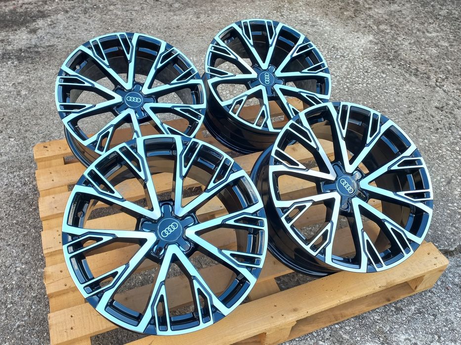 18"Audi Black Polish 8ж ет35 А3 А4 А5 А6 А7 А8 Q3 Q5 Чисто Нови.