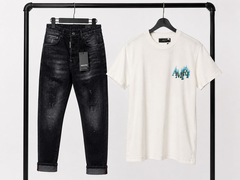 Мъжки Дънки + Тениска Dsquared2