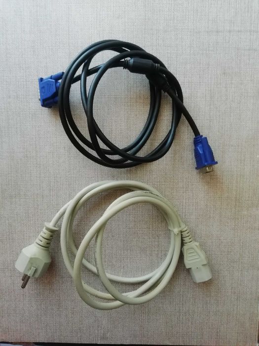 Кабел за монитор VGA(м) 3m + Захранващ Кабел