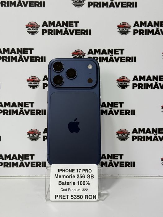 Iphone 17 PRO 256 GB 61Cicluri 100% Baterie Garantie