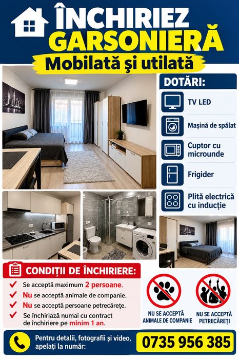 Închiriez garsonieră