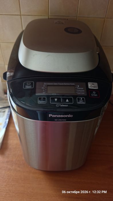 Panasonic SD-ZB2502 — хлебопечка, идеальное состояние, инструкция