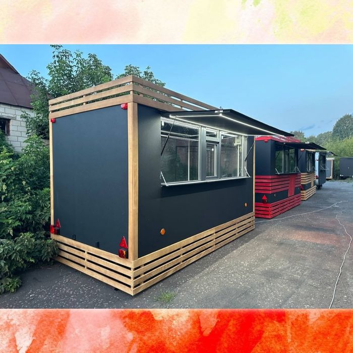 Търговска каравана на колела, за бързо хранене