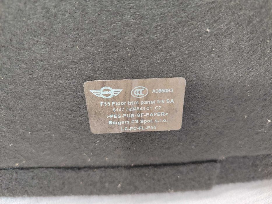 Podea Portbagaj Mini One / Cooper (F55, F56) Hatchback 2013–2021 / Cod OEM 5147 7434543 (4B2)