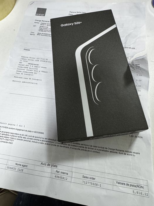 Samsung S26 Plus Sigilat garantie si factura