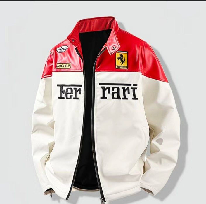 Кожанка с эмблемой Ferrari