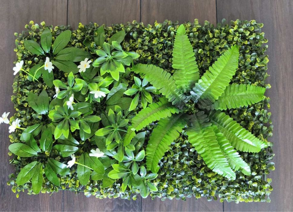 Пано от изкуствена зеленина, декорация за стена