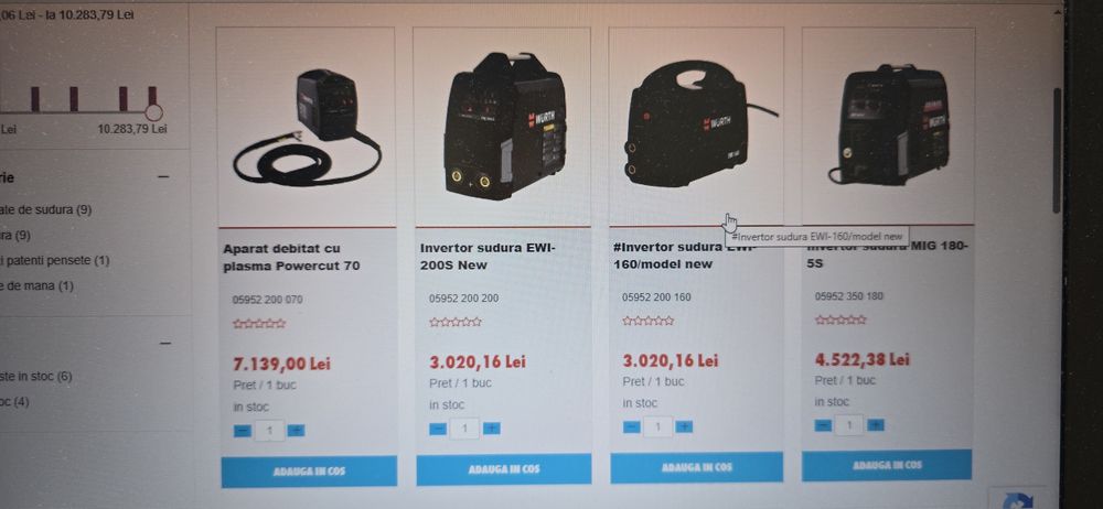 Aparat sudura Wurth nou sigilat