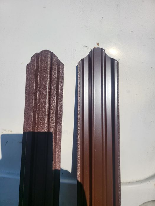 Vand sipca metalica de gard dublu vopsit gri antracid si negru mat