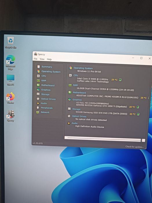 PC i5 9400 16gb RAM 1tb ssd