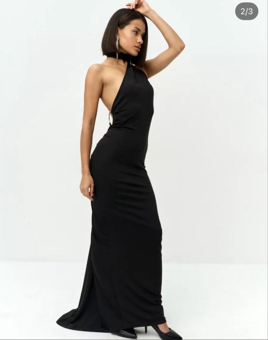 Платье длиноое черное