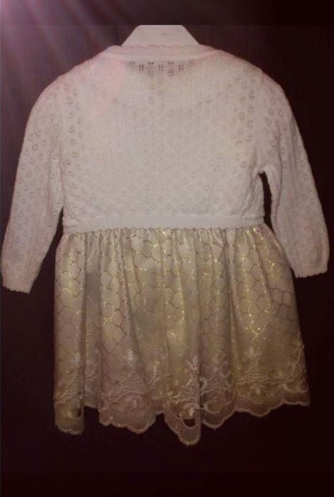 Rochita eleganta botez cu bolero 12-18 luni fetite