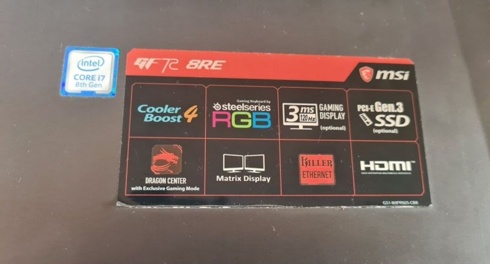 Laptop Gaming MSI GF72-8RE i7 8750H 4.1GHz, GTX 1060, 16GB, 1TB/128GB
