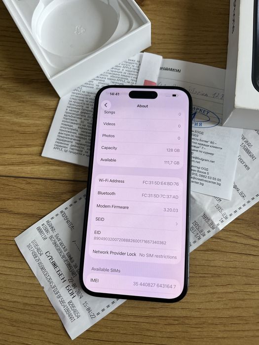 Бартер iPhone 15 pro 128gb 88% blue 3м гаранция Твхнополис