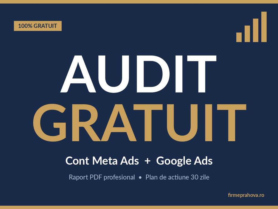 Audit GRATUIT Meta Ads + Google Ads | Raport profesional 15 pagini