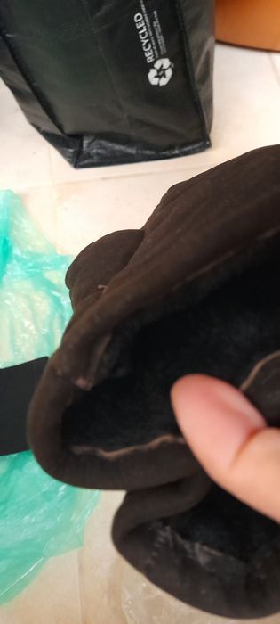 Ръкавици естествена кожа и платнени