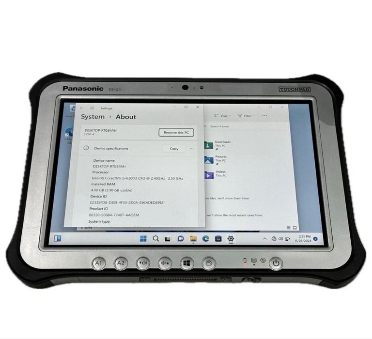 Таблет Лаптоп Panasonic ToughPad FZ-G1 i5-6Gen, 4GB RAM, 128GB SSD