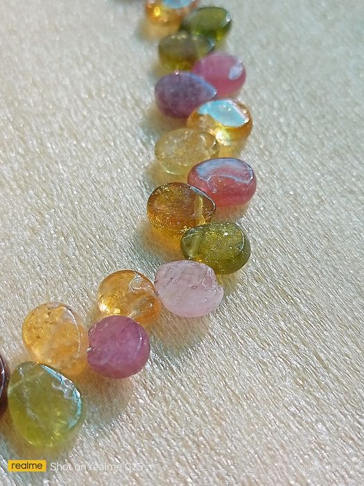 Бусы из натурального турмалина.