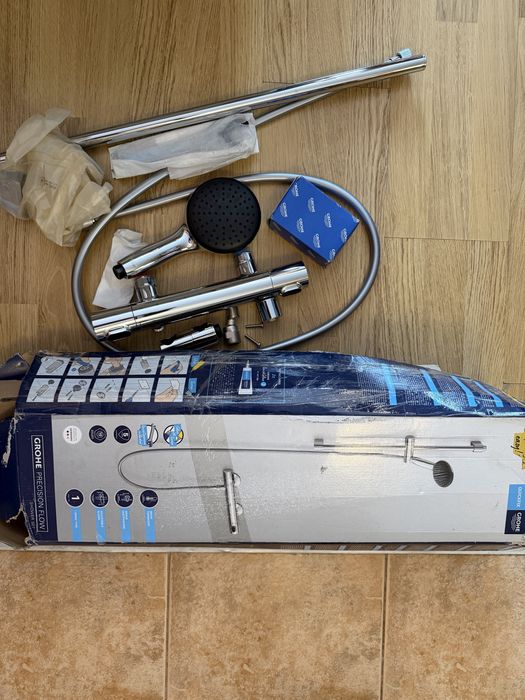 Луксозен душ комплект GROHE Precision Flow с термостатен смесител