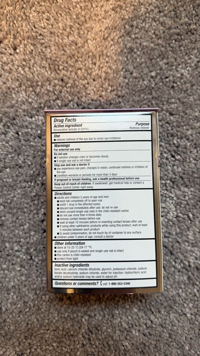 Lumify Bausch + Lomb Preservative Free (20 doze)