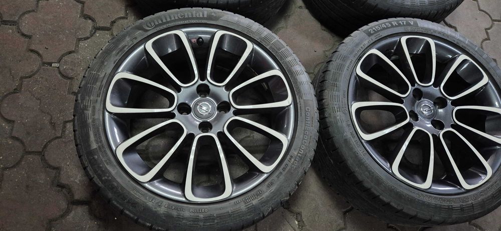 Jante r17 Opel 3154 cu anvelope  215/45/17 Continental