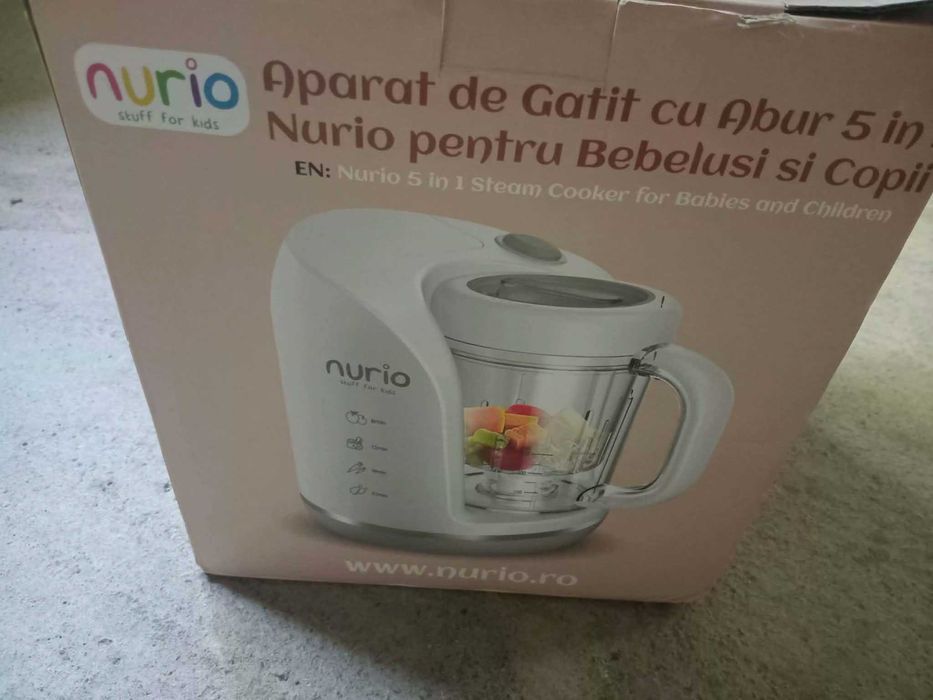 Aparat de gătit 5 în 1 Nurio pentru bebeluși – Complet, stare foarte bună
