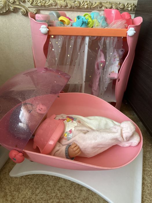 Игрушка кукла с колыбелькой