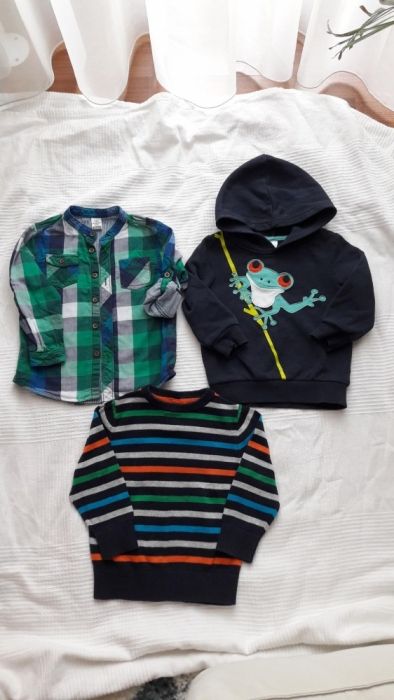 Lot 3 hanorac, camasa, pulovar, ca noi,18-24 luni, mar.92